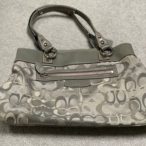 Silver grey Coach handbag, like new